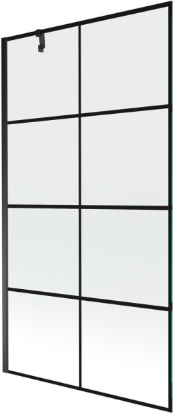 MEXEN/S - Next vaňová zástena FIX 100x150, čierny dekor, čierna 895-100-000-00-77-70