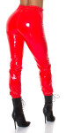 Sexi latexové nohavice red S