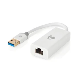 Nedis adaptér USB-A - RJ45 biely / Adaptér / USB 3.2 Gen 1 / 1 Gbps / 0,20 m (CCBW61950WT02)