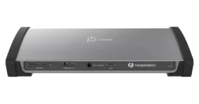 J5create 8K Thunderbolt 4 dokovacia stanica šedá / Dokovacia stanica / 3x Thunderbolt 4 / 3x USB-A 3.2 Gen2 / RJ-45 (JTD562-EN)
