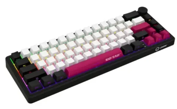 LORGAR KBP70MW (CZSK) čierna/červená / bezdrôtová herná klávesnica 65% / CZSK / 2.4GHz / BT 5.0 / RGB (LRG-KBP70MW-BK-CS)