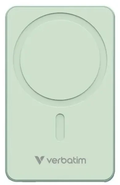 Verbatim Charge 'n' Go Essentials Magnetická bezdrôtová powerbanka 5000mAh zelená / USB-C / MagSafe / 15-20W (32226)