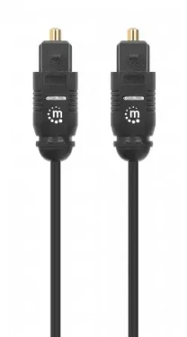 Manhattan Toslink čierna / Optický audio kábel / M/M / 5 m / pozlátené konektory (356091)