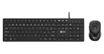 C-tech KBM-108 / Drôtový set klávesnice a myši / Multimediálne / CZ/SK / USB (KBM-108-BL)