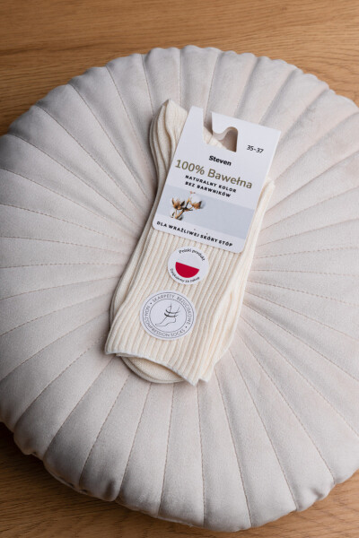 Dámske prírodné ponožky 100% bavlna 201 přírodní 38-40