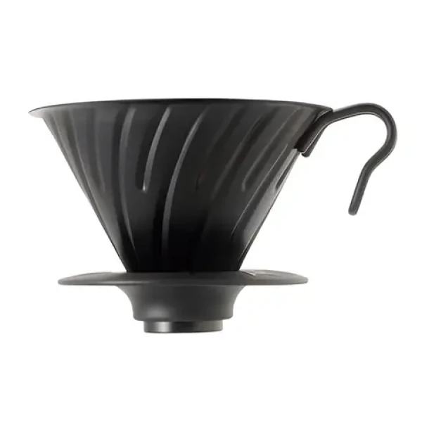 Hario V60-02 čierna matná / Dripper na filtrovanú kávu / Oceľ / Veľkosť 2