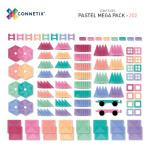 Connetix Connetix Tiles - Magnetická Stavebnica Pastelová XXL 202 ks