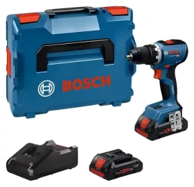 BOSCH GSR 18V-65 Professional modrá / Aku vŕtací skrutkovač / 18V / 63 Nm / 2x 4,0 Ah / L-BOXX (06019N3206)