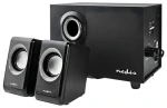 Nedis PC reproduktory čierne / Reproduktory / 2.1 / 33 W / USB napájanie / 3,5 mm jack (CSPR10021BK)