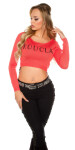 Sexy KouCla bellyfree findknitted Jumper/ leo look CORAL Einheitsgroesse