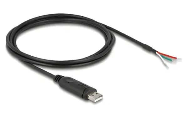 DeLock Kábel USB 2.0 Typ-A na RS-485 čierna / Adaptér / 2 m / FTDI FT232R (63509)
