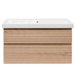 Kúpeľňová skrinka 2 zásuvková s umývadlom Naturel Savona 98x53x44, 8 cm dub Halifax mat SAVONA2100DHU1 SAVONA2100DHU1