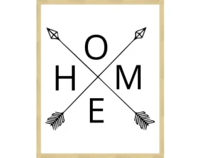 Rámovaný obraz Home, 40x50 cm%