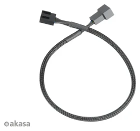 Akasa predlžovací kábel ventilátora 4PIN čierna / Kábel / PWM / 30 cm / 4 ks (AK-CBFA01-KT04)