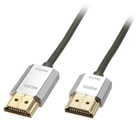 Lindy CROMO Slim šedá / HDMI kábel / High Speed Ethernet / 3 m / 4K 60 Hz (41675)
