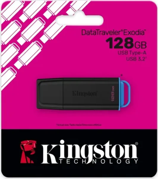 Kingston DataTraveler Exodia 128GB čierna / Flash disk / USB 3.2 Gen 1 / USB-A (DTXG2/128GB)