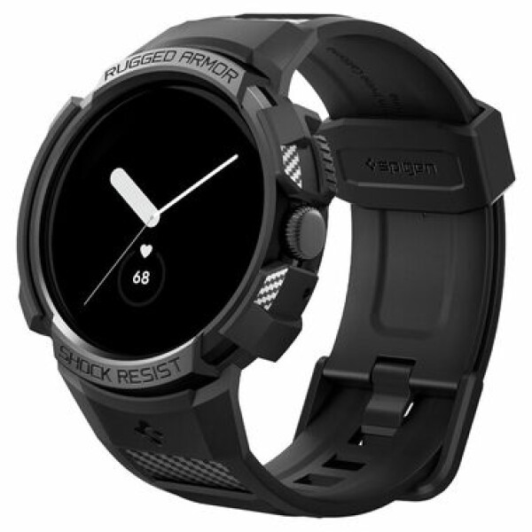 Spigen Rugged Armor Pre ochranný kryt s remienkom pre Google Pixel Watch/Watch 2 čierna (ACS04800)