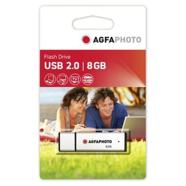 AGFAPHOTO USB 2.0 8GB strieborná / Flash Disk / USB-A 2.0 / R:12 MB/s / W:4 MB/s (10512)