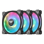 Thermaltake Riing Duo 12 RGB čierna 3ks / Ventilátor / 120 mm / Hydraulic Bearing / 1500 RPM @ 23.9 dB / 42.45 CFM (CL-F073-PL12SW-A)