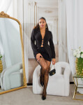 Dámske sieťované pančuchy "Cross" R39128 čierne - In-StyleFashion one size