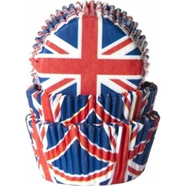 Papierové košíčky na muffiny Union Jack 50 ks - House of Marie - House of Marie