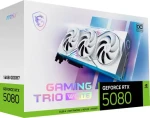 MSI GeForce RTX 5080 GAMING TRIO WHITE 16GB OC / 2715MHz / 16GB GDDR7 / 256-bit / 1x HDMI + 3x DP / 850W (16) (G5080-16GTCW)