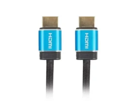 Lanberg CA-HDMI-P20CU-0010-BK čierna / Kábel HDMI / 2.0 / 1 m / 4K 60Hz (CA-HDMI-P20CU-0010-BK)