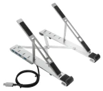 Targus Prenosný stojan na notebook s USB hubom strieborná / Stojan na notebook / USB-C / 4X USB-A / hliník (AWU100205GL)