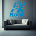 Veselá Stena Samolepka Angus Young AC/DC Farba: ružová, Veľkosť: 80 x 74 cm
