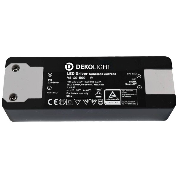 Deko Light BASIC, CC LED driver konštantný prúd 40 W 0.50 A 40 - 80 V/DC; 862197