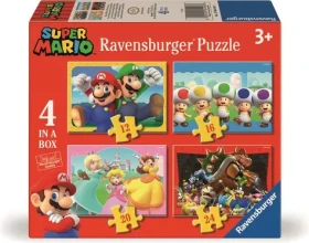 Ravensburger Puzzle: Super Mario a jeho dobrodružstvo 4 v 1