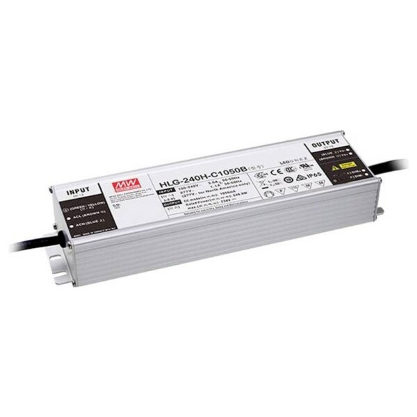 MEAN WELL HLG-240H-C700B LED driver konštantný prúd 249.9 W 700 mA 178 - 357 V/DC stmievací funkcie 3v1, montáž na nehorľavom povrchu, schválenie nábytku,; HLG-240H-C700B