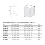 Mereo Sprchovací kút, Novea, štvorec, zalamovací, 80x80 cm, chróm ALU, sklo Číre, dv. ľavé a pevný diel CK11813ZL