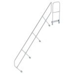 MUNK Günzburger Steigtechnik 600511 Munk Druhé madlo na schody s plošinou 45° 11 schodov 1 ks; 600511
