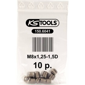 KS Tools 150.6041 Závitová vložka M8x1,25, 10,8 mm, balenie 10 ks; 150.6041