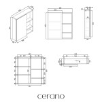 CERANO - Kúpeľňová zrkadlová skrinka Orea - biela matná - 60x65x15 CER-661918