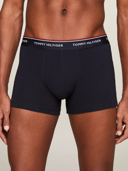 Pánske boxerky 3Pack WB TRUNK UM0UM01642 0XW tm. modrá Tommy Hilfiger