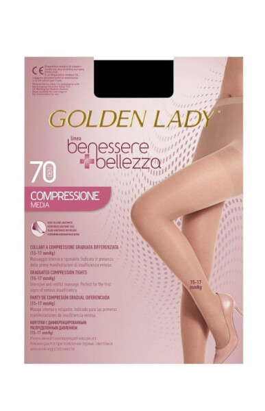 Dámske pančuchové nohavice Golden Lady Benessere & Bellezza 70 deň playa/odc.béžová 5-XL