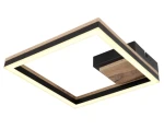 Stropné LED osvetlenie Beatrix 27 cm, kov/drevo%