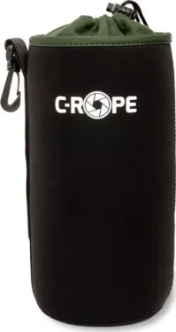 C-ROPE V2 čierna, veľkosť XL / Fotopúzdro / Neoprén / 25 × 12 cm / s karabínou (CRP-LNB-XL-BLK-2)
