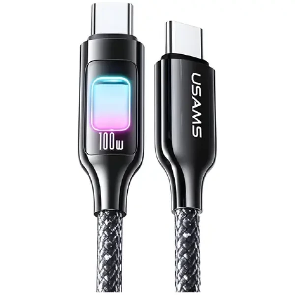 USAMS SJ750 Tarnish / Dátový kábel / USB-C (M) - USB-C (M) / 100 W / 1,2 m (SJ750USB01)