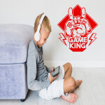 Veselá Stena Samolepka Game King Farba: oranžová, Veľkosť: 60 x 70 cm