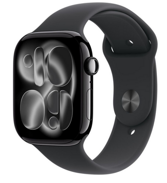 Apple Watch 11 GPS 46mm Jet Black Alu Sport Band S/M Black (MEUW4RK/A)