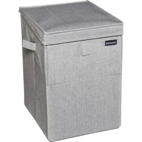 Brabantia Kôš na bielizeň 35 L stohovateľný šedá / 44.5 x 37 x 32 cm (12 04 28)