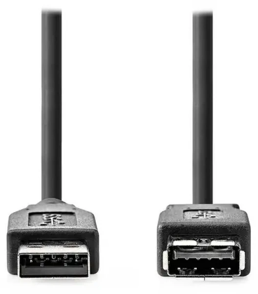 Nedis USB-A - USB-A 1 m čierna / Predlžovací kábel / USB 3.2 Gen 1 / 5 Gbps (CCGL61010BK10)