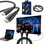 3mk Hardy HDMI 2.1 3 m čierna / Kábel HDMI / Ultra High Speed / 48 Gbps / 8K 60Hz / 4K 120Hz / eARC / VRR