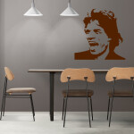Veselá Stena Samolepka Mick Jagger Farba: šedá, Veľkosť: 60 x 60 cm