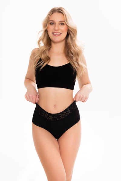 Bavlnené nohavičky Mood Brasil black- Julimex S