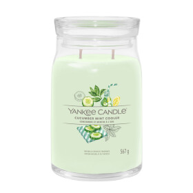 Yankee Candle Signature Cucumber Mint Cooler veľký pohár 567g / doba horenia až: 90h (5038581151106)