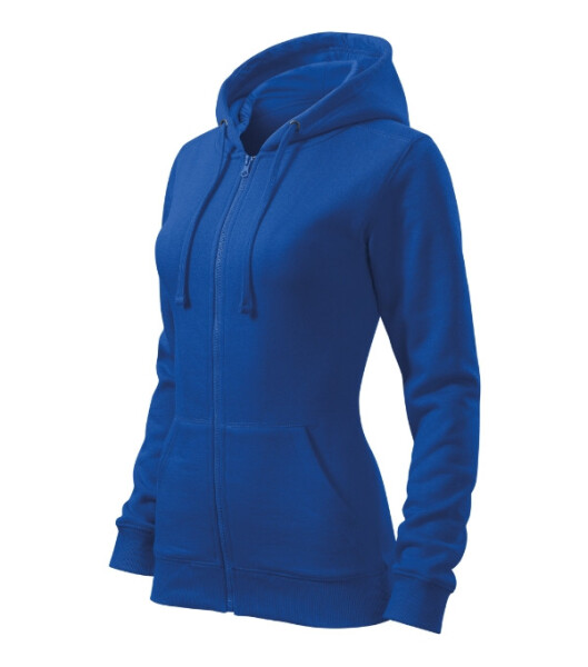 Trendy mikina na zips ženy kráľovská modrá 2XL